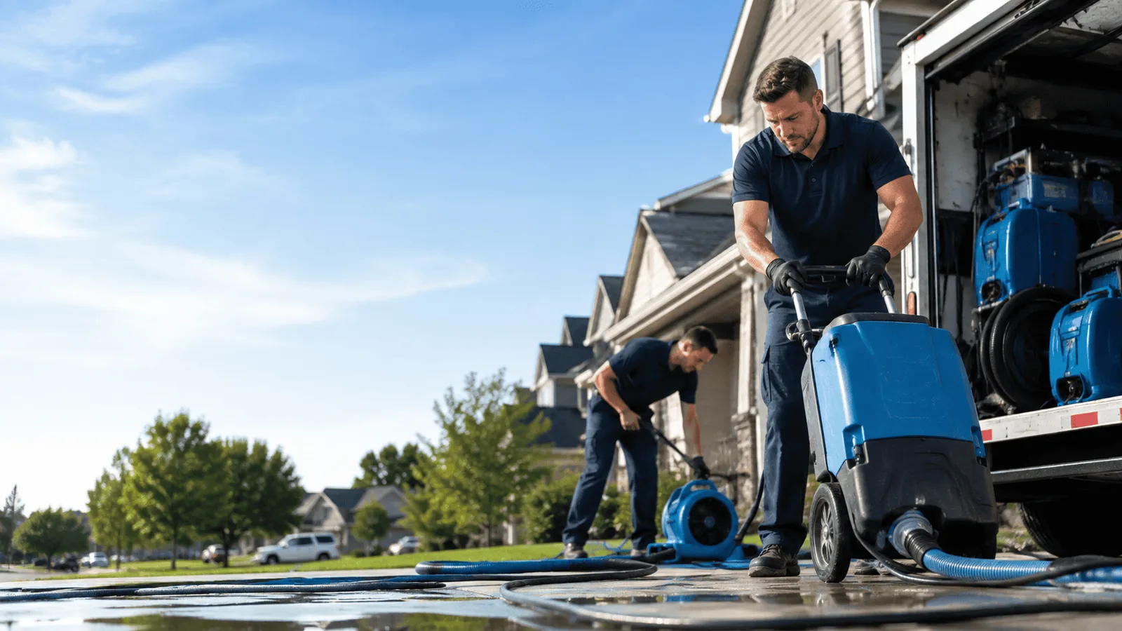 Dehumidification being performed in Lake Huntington, NY